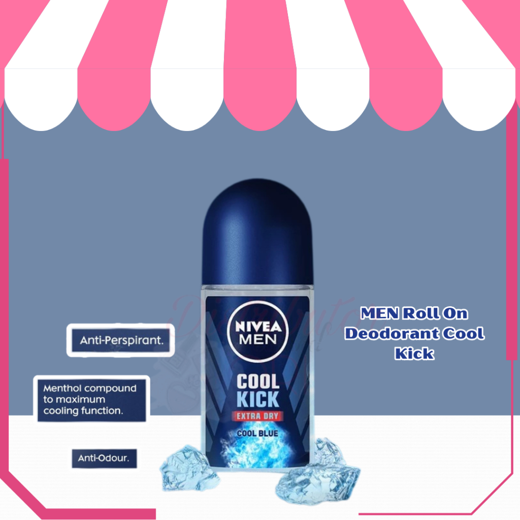 NIVEA MEN Deodorant Roll On Cool Kick 50ml | COOL BLUE 50ML