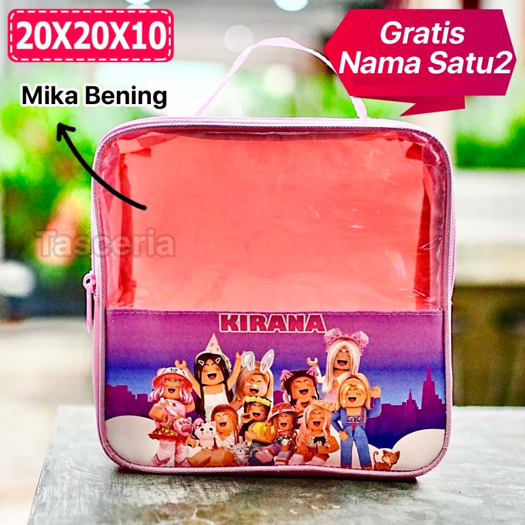 

Tas Mika Ulang Tahun Anak Custom Motif Roblox Girl