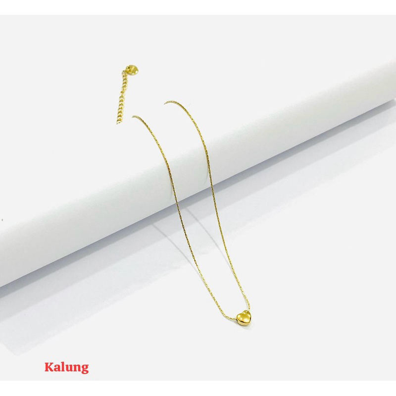 kalung love kecil titanium