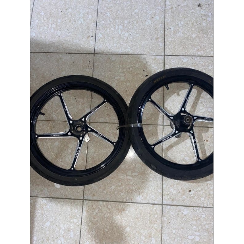 VELG VND AK55 DEPAN BELAKANG SET BAN JUPITER FIZR MX OLD