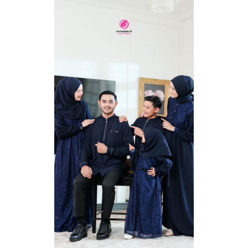 Couple keluarga Muslim Terbaru Sarimbit Qamara series by Fania Hijab