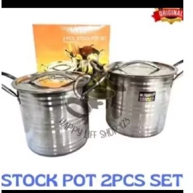 panci set stenlis isi 2 golden rosh