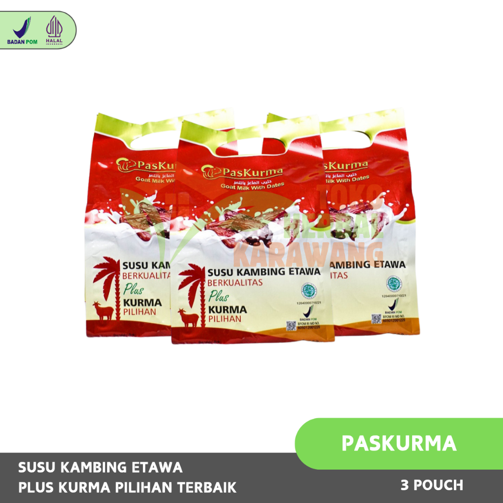 

[FREE TAS SPUNBOND] Paket 3 Pouch Paskurma - Susu Kambing Etawa Plus Kurma Premium