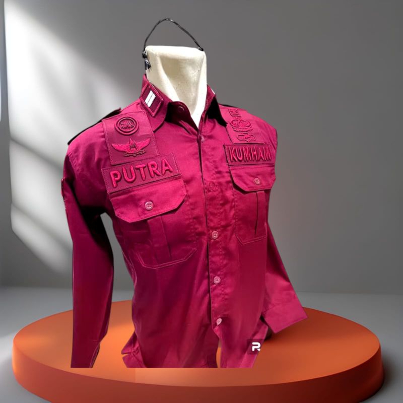 KEMEJA LAPAS KEMENKUMHAM PANJANG + bordir timbul bisa costum