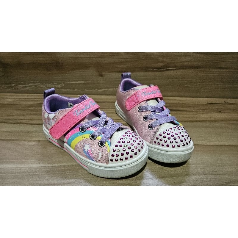 (100% Original) Prelove Sepatu Skechers Twinkle Toes Unicorn Pink-Purple-White size 25 EUR
