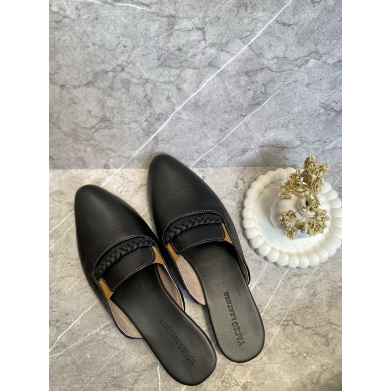 Tutong Kulit Garut Slip On Wanita - Bustong Reina Kulit Sapi Asli