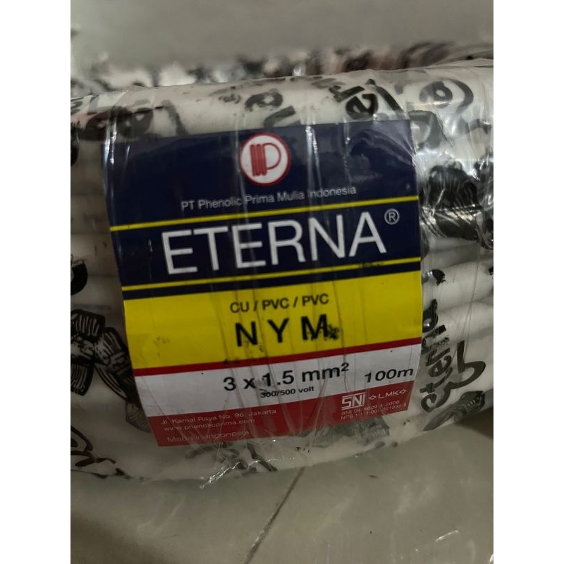 Kabel listrik NYM 3x1.5mm 100M Eterna