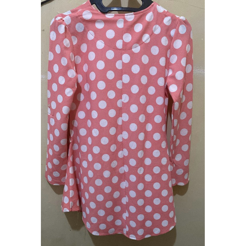 [PRELOVE] Blouse wanita lengan panjang polkadot