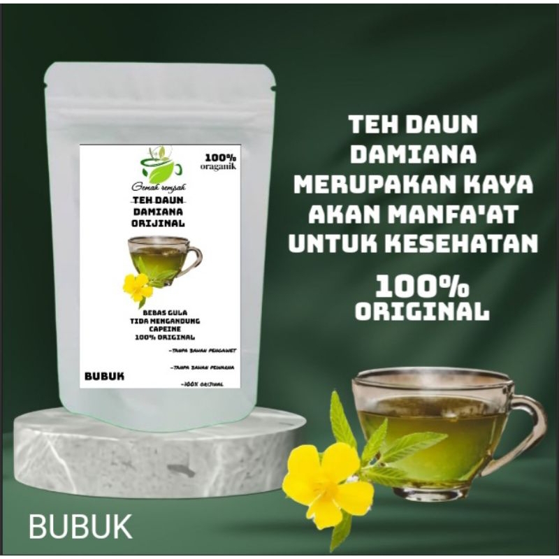 

TEH DAUN DAMIANA, BUBUK ORIGINAL25gr,50gr,100gr