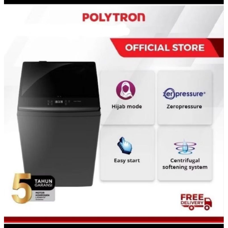 mesin cuci Polytron  PAW 10518 / mesin cuci Polytron 1 tabung 10 kg