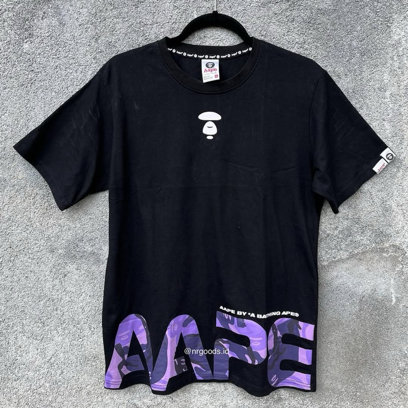 ✰"AAPE Purple Letter T-shirt"✰