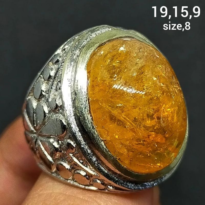 Cincin batu akik asli pecah seribu brazil antik top hq  natural (asli alam)