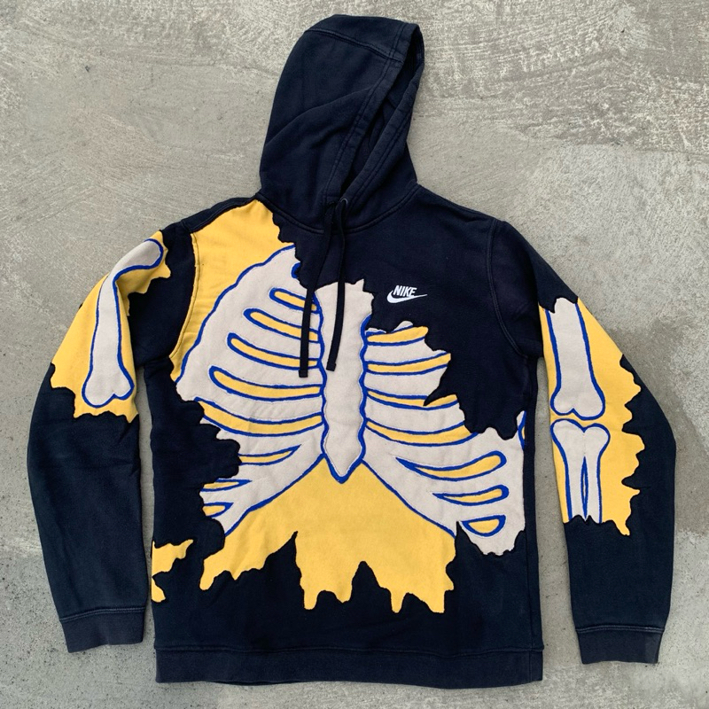 THE NIKE SKELETON RIPPED REWORKED HOODIE