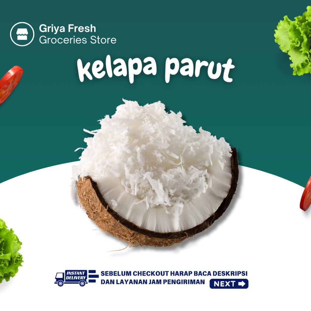 

Kelapa Parut Fresh 1/2 Buah - Kirim Instant