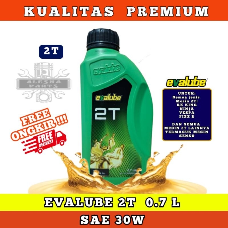 Oli Samping Motor Evalube 2T TB  700 Ml Jamin Original