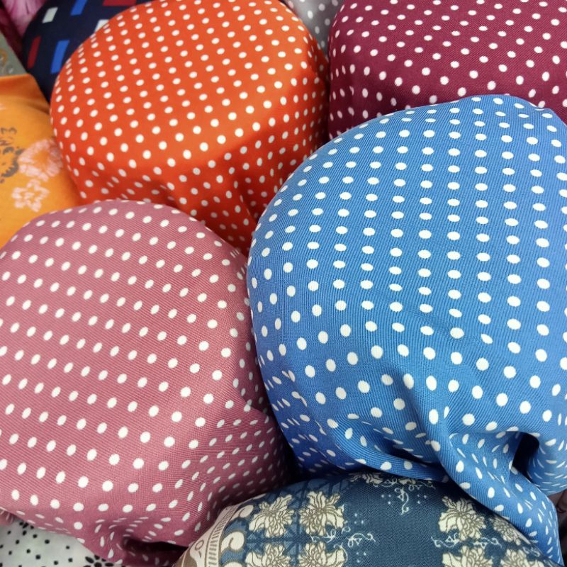 Kain - Kain Soft Wolfis Motif Polkadot Import - Kain Monalisa Motif - Kain Meteran Kc | Harga Per Se