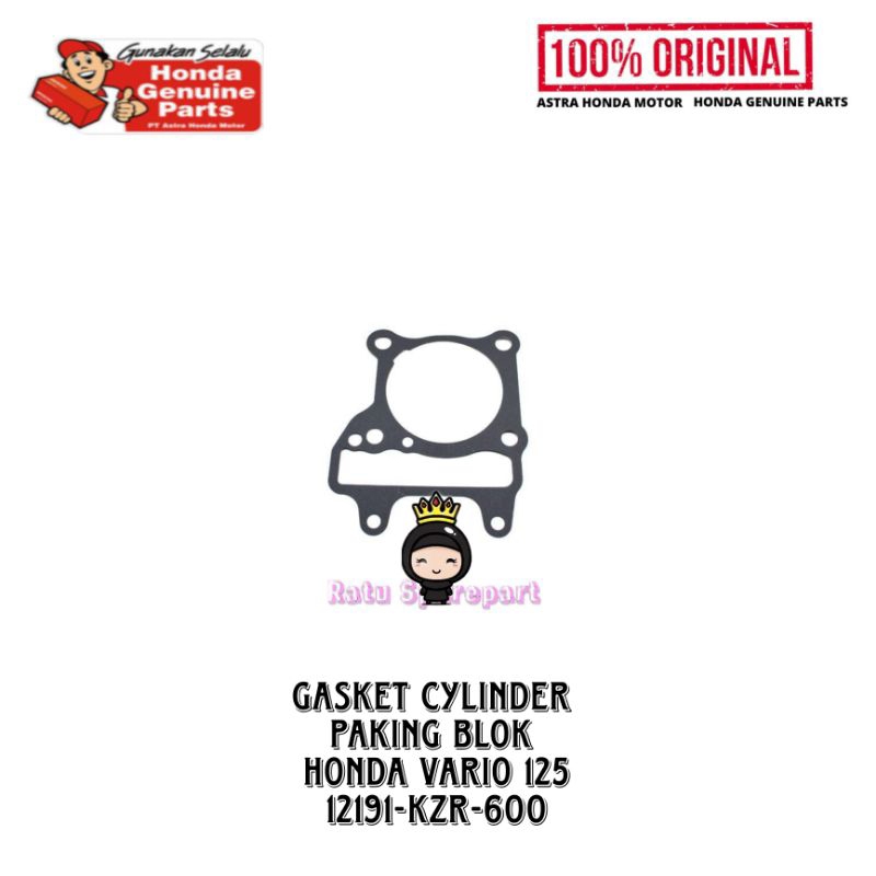Gasket Cylinder (Paking Blok) Honda Vario 125 - 12191KZR600 - Paking Blok Vario 150 - Paking Blok Pc