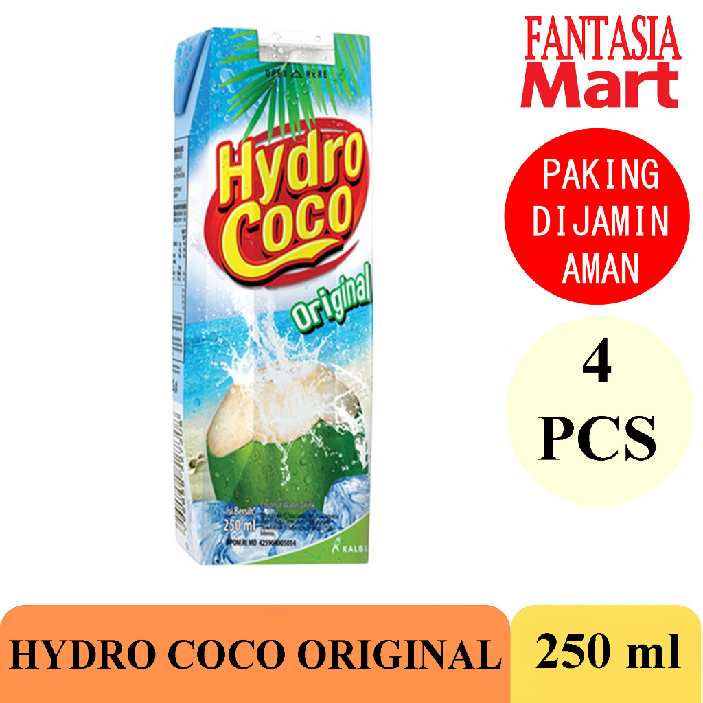 

HYDRO COCO 250 ML PACK PER 4 PCS FANTASIA DENGAN PAKING AMAN