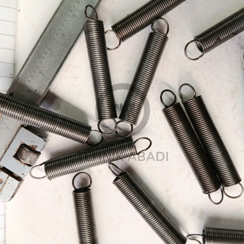 Per Spring Tarik Baja 1 mm Panjang Total 58 mm