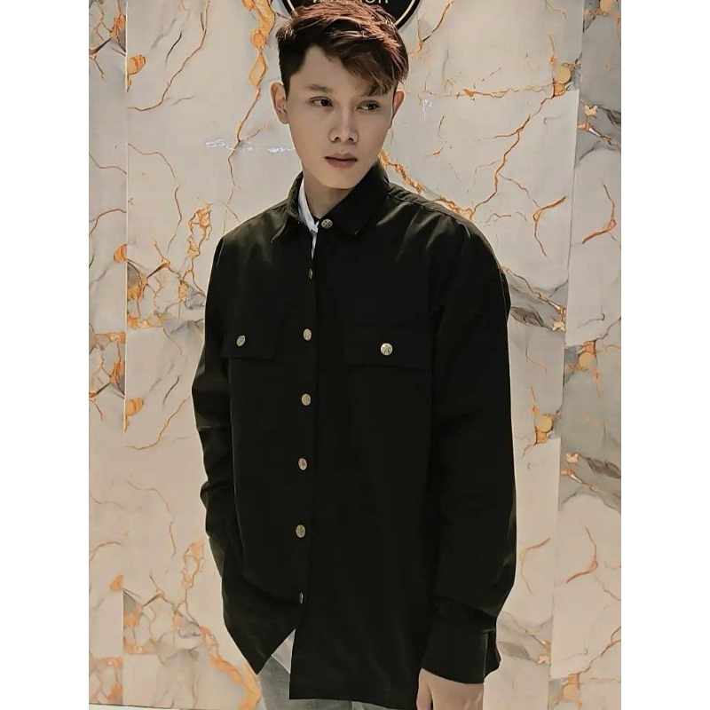 { Hokkien } "badboy" kemeja semi jaket | kemeja bigsize premium