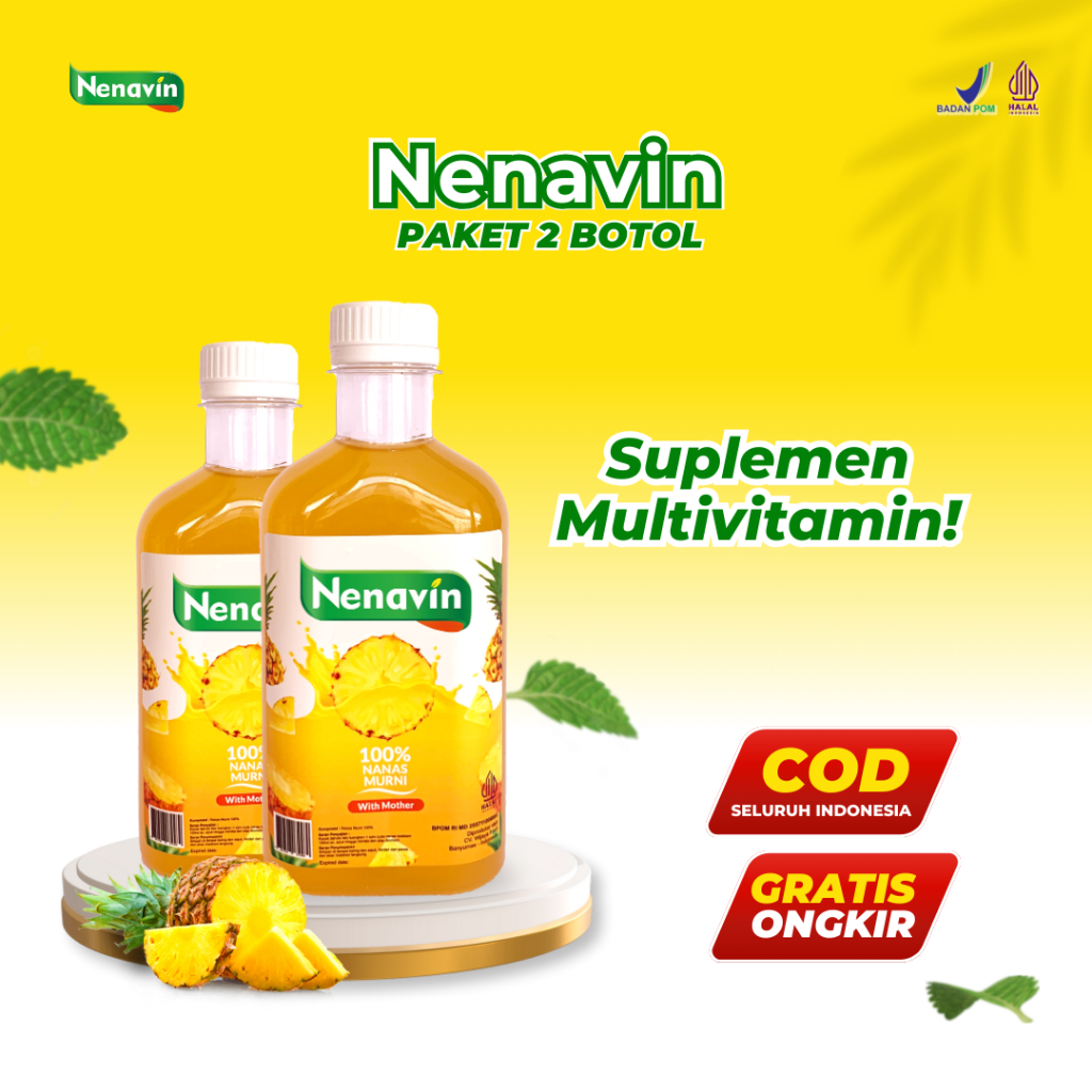 

NENAVIN - Cuka Nanas - 2 Botol - Mencegah Komplikasi Diabetes - With Mother - Terdaftar BPOM
