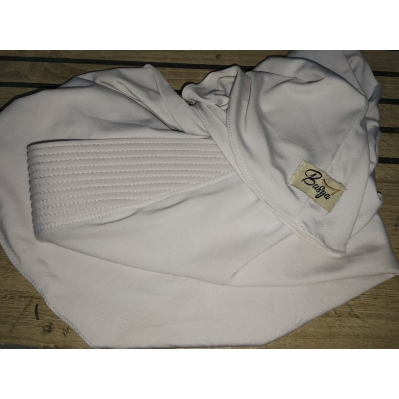 BUKAN PO prelov jilbab bergo putih pet tebal, rabbani putih