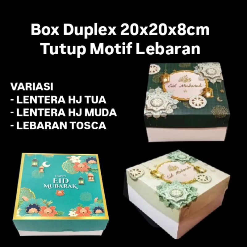 

Box Duplex 20x20x8cm Tutup Motif LEBARAN / IDUL FITRI / EID - Laminasi Dalam