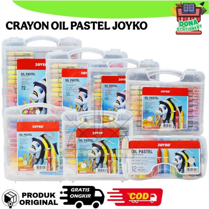 

CRAYON OIL PASTEL JOYKO NON TOXIC | CRAYON JOYKO 55 WARNA | CRAYON JOYKO MURAH