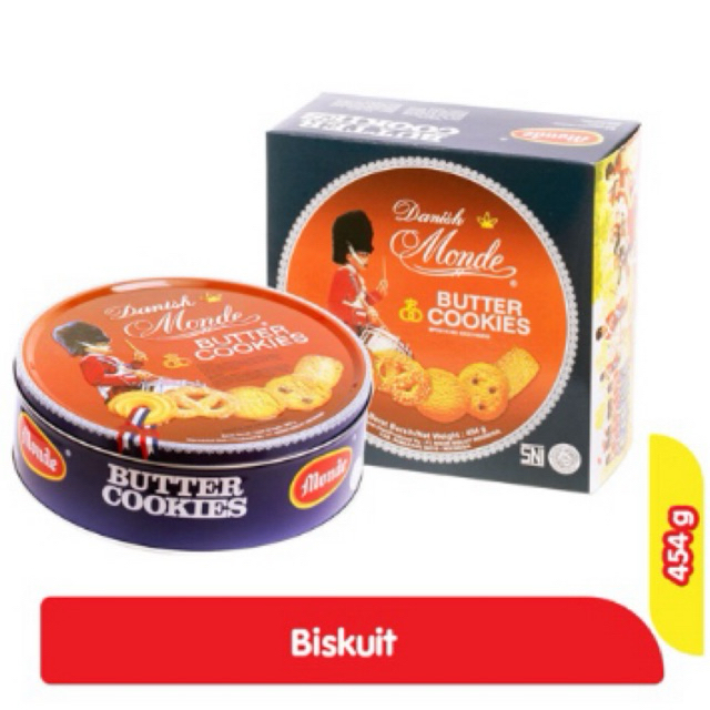 

MONDE KALENG BISCUIT Butter Cookies 454gr/908gr / MONDE COOKIES MENTEGA BIRU KALENG 454gr/ Monde Murah