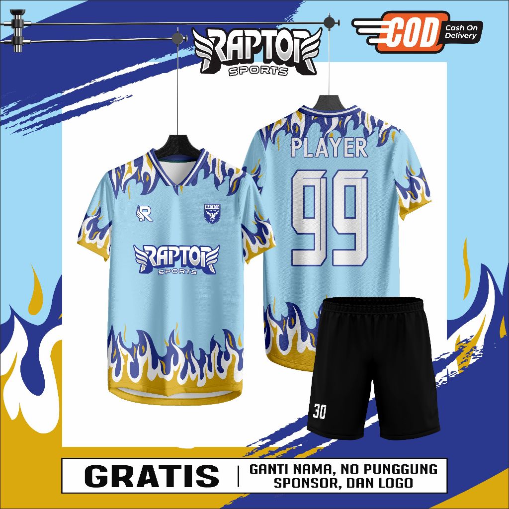 Jersey Futsal Full Printing Bebas Custom Design (BISA SATUAN)