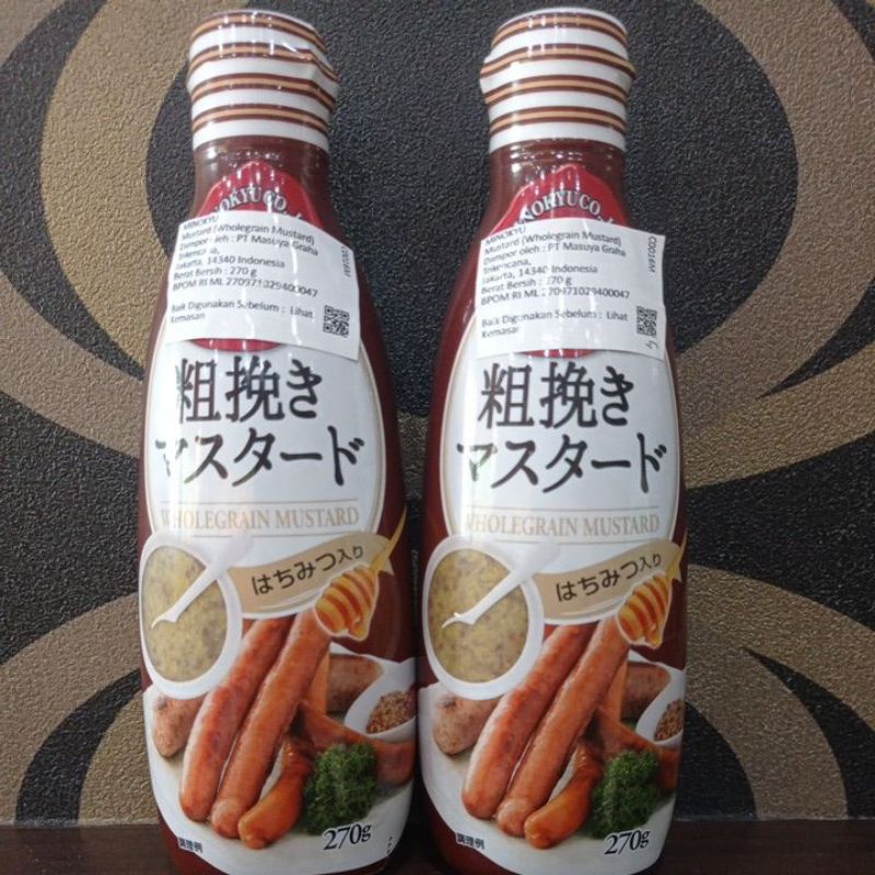 

Minokyu wholegrain mustard dengan madu 270 gr