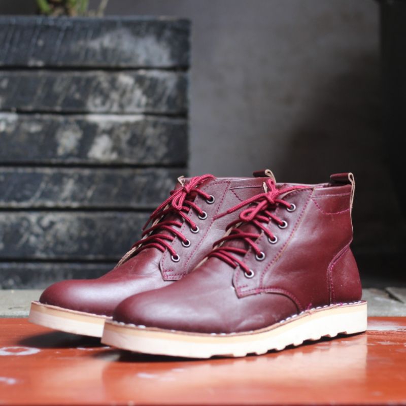 SPON | Sepatu Boots Pria Original Kulit Asli Black Master Spon Road