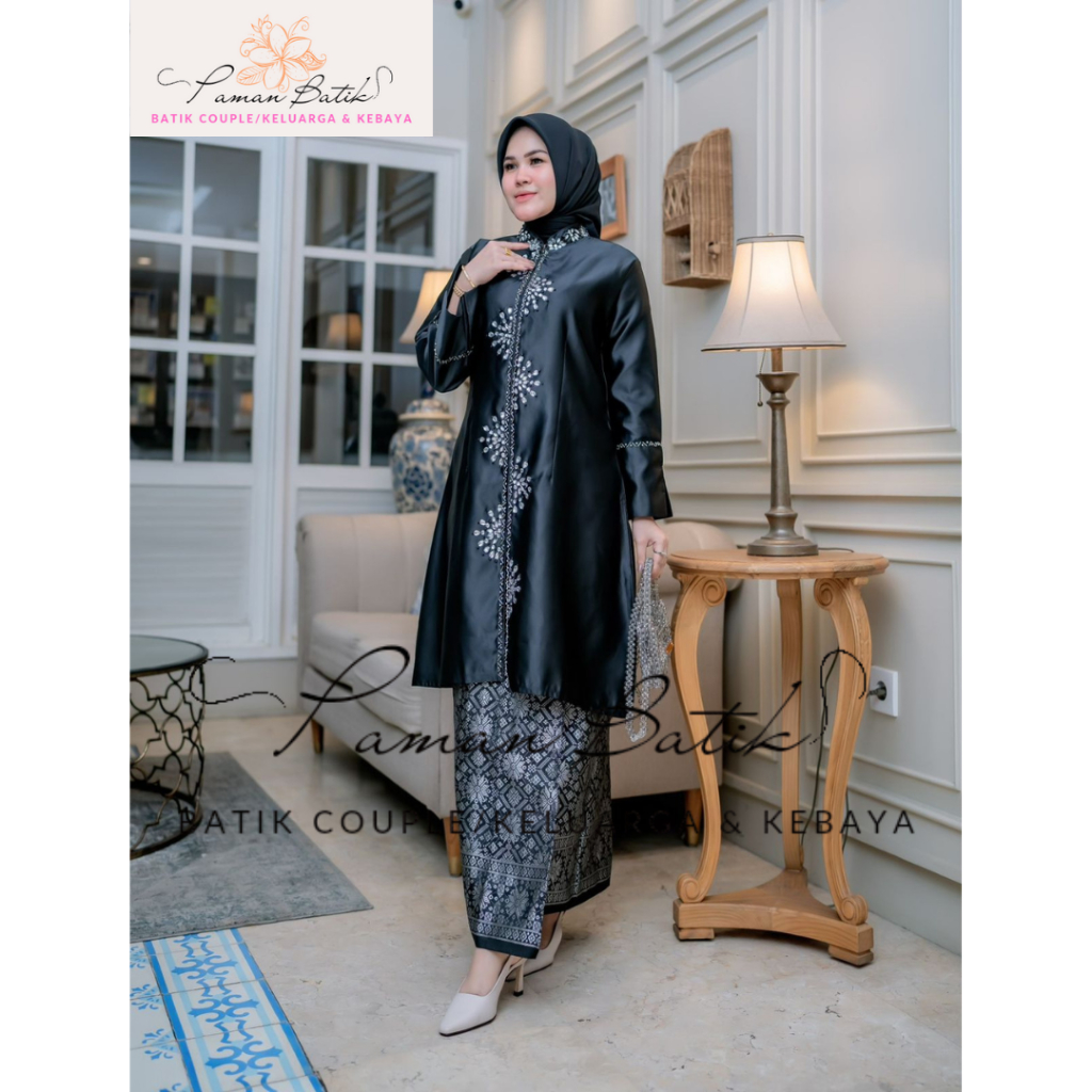 Paman Batik : Baju Kurung Melayu Payet Silang -  Baju Kurung Melayu Set Songket - Baju Melayu set So