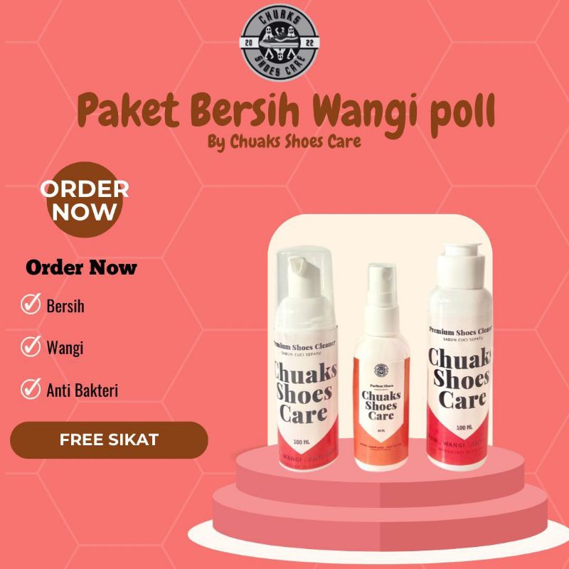 PAKET PEMBERSIH SEPATU - FREE SIKAT - PAKET CUCI SEPATU CHUAKS