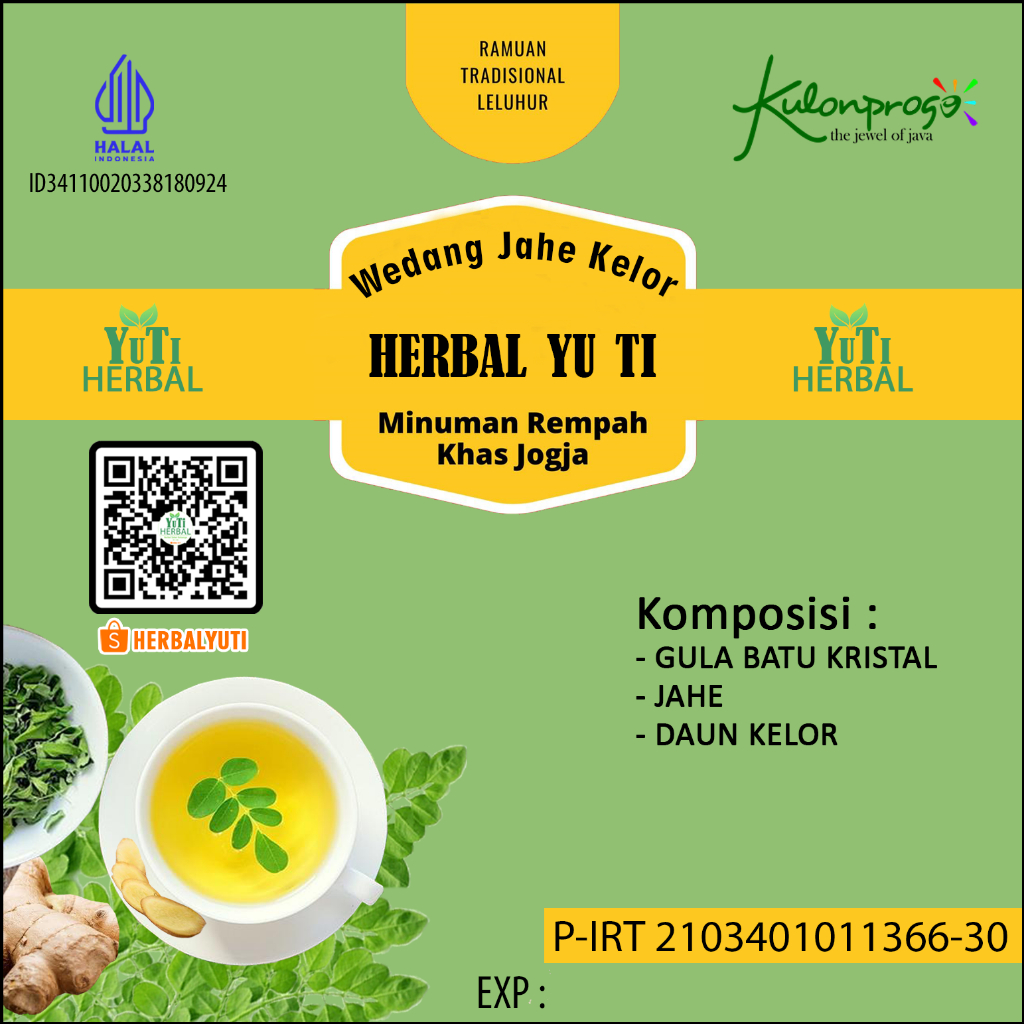 

WEDANG KELOR JAHE | GULA BATU | STEVIA | isi 10 (Komplit)