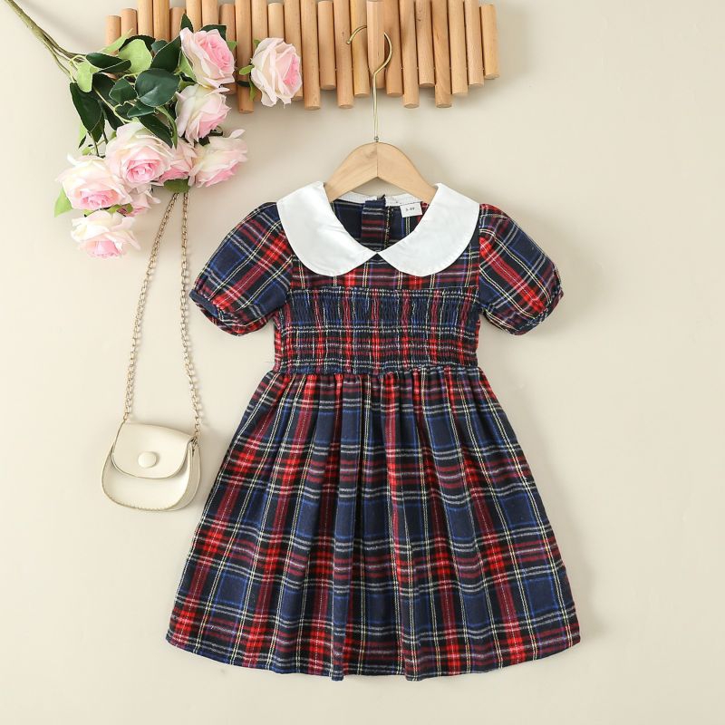 Hnz Kasacima Charlotte smoke dress || smocked dress anak|| dress anak import