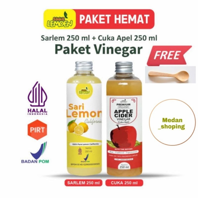 

PAKET DIET SEHAT BUNDLING CUKA APEL 250ML+SARI LEMON 250ML BY SUUR LEMOEN