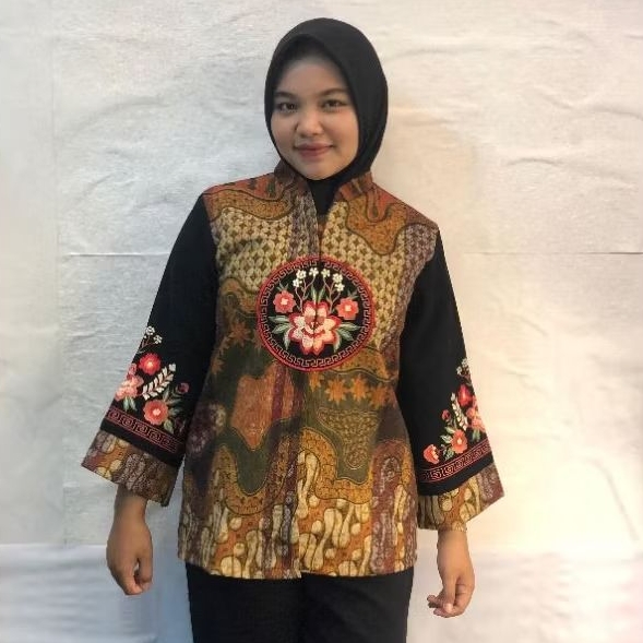 Blouse Batik Bordir Atasan Wanita Baju Batik Kantor Model Terbaru Motif Terlaris Exclusive Baju Kant