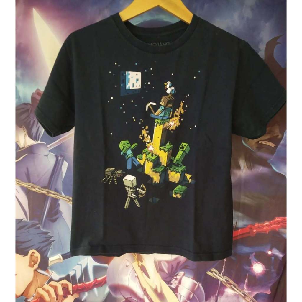 Minecraft Graphic Official Game Tee Kaos Tshirt Original Second Merch Japan Korea Brand Vintage Retr