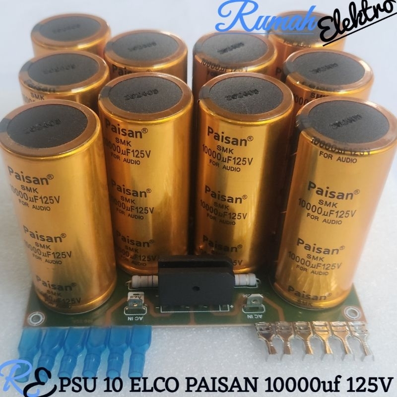 KIT PSU 10 ELCO PAISAN 10000uf 125V LENGKAP BERKUALITAS