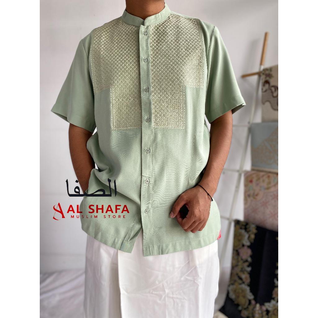 Preview Baju Koko Itang Yunasz Lengan Pendek Warna Hijau Mint