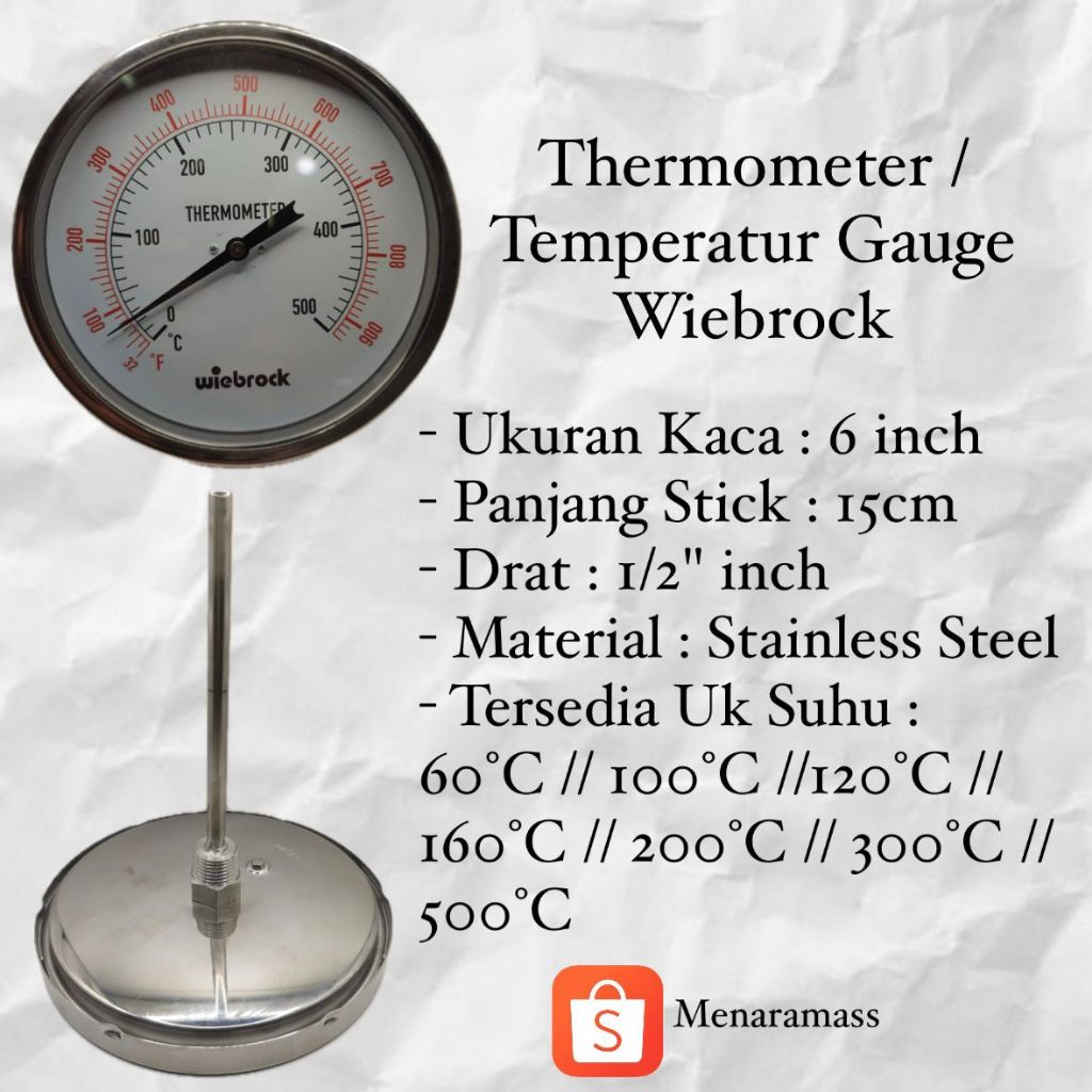 Thermometer Wiebrock Thermometer Stick Wiebrock Thermometer Bimetal Thermometer Oven Thermometer Pay