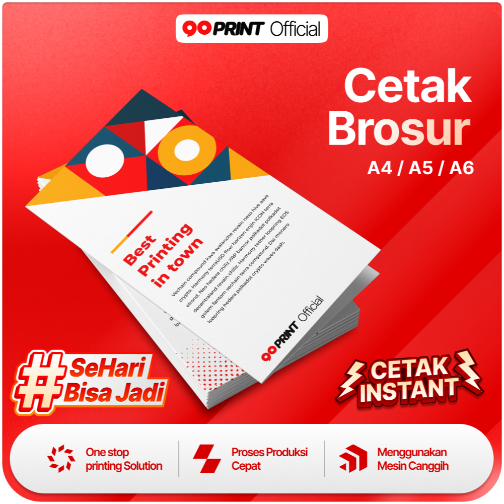 

Cetak Brosur A4 A5 A6 / Brosur Art Paper - 100 lembar / Print Brosur 1 Sisi & 2 Sisi Color
