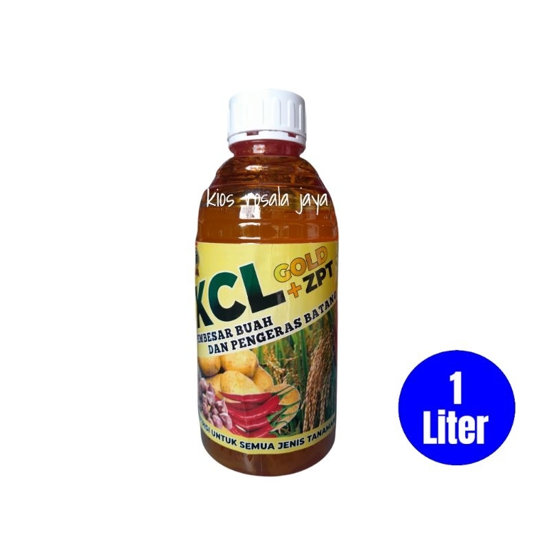 Pupuk KCL Cair GOLD+ZPT Pengeras Batang kemasan 1 Liter