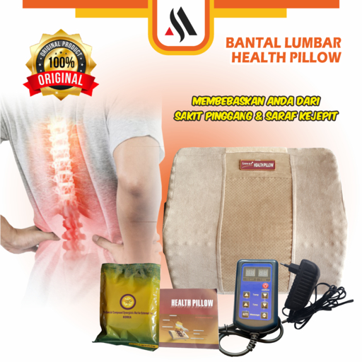 Lumbar Pillow Terapi Syaraf Terjepit Nyeri Tulang Belakang Sakit Pinggang ORIGINAL COD