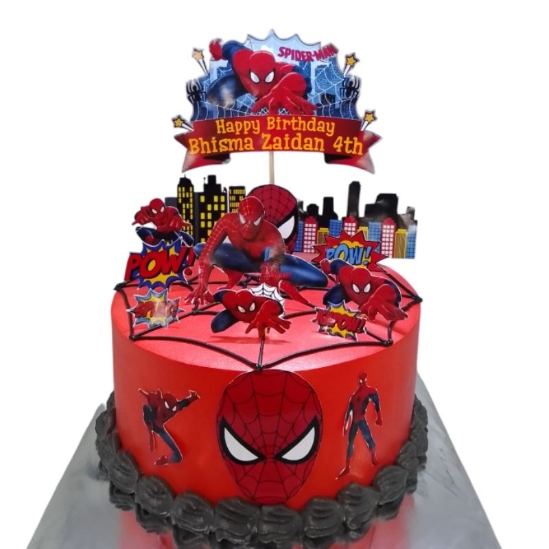 

Kue Ultah / karakter Spiderman / Black Forest Spiderman