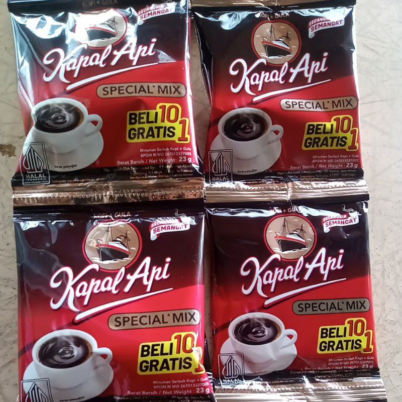 

Kopi Kapal Api spesial mix 23 gram renceng isi 10