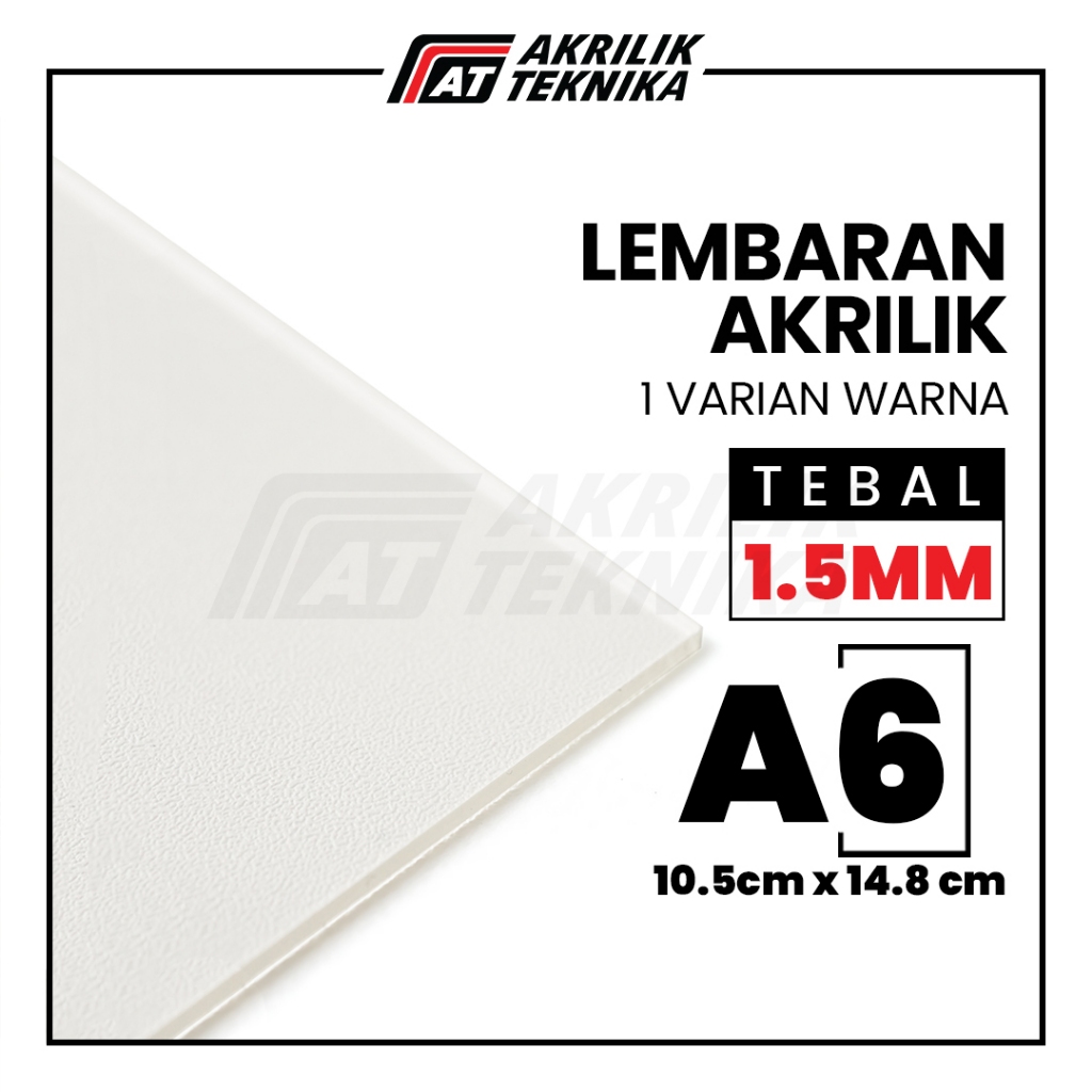 

Lembaran Akrilik A6 1.5mm / Acrylic Sheet Clear / Akrilik Bening