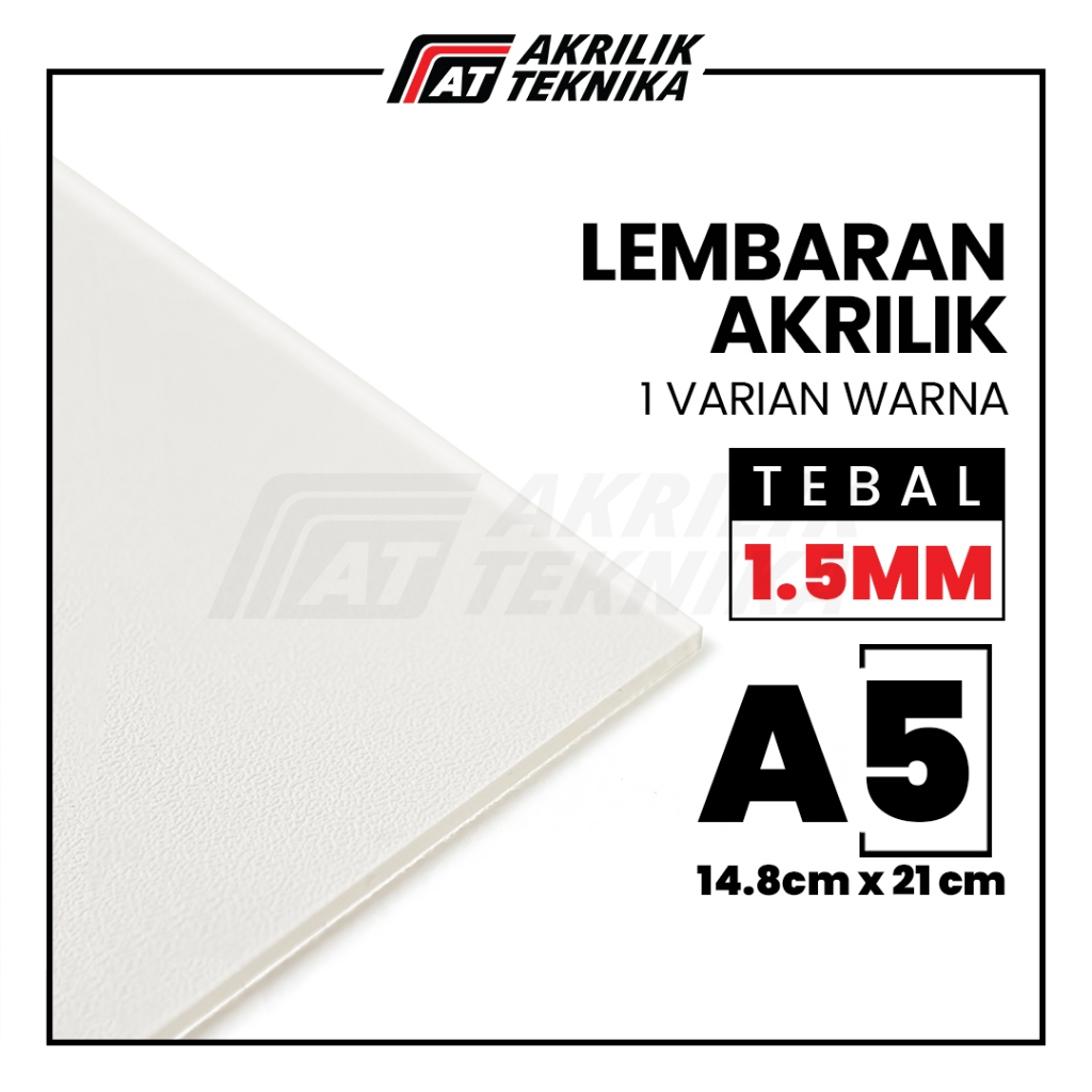 

Lembaran Akrilik A5 1.5mm / Acrylic Sheet Clear / Akrilik Bening