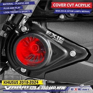 Cover CVT Vario 125 & 150 New Led  Akrilik Transparant Aksesoris-Penutup CVT Exie Art Racing